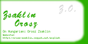 zsaklin orosz business card